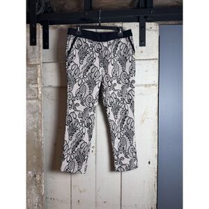 Worthington Women's Dress Slack Black Lace  Over Pink Pants Ankle Size‎ 8 EUC